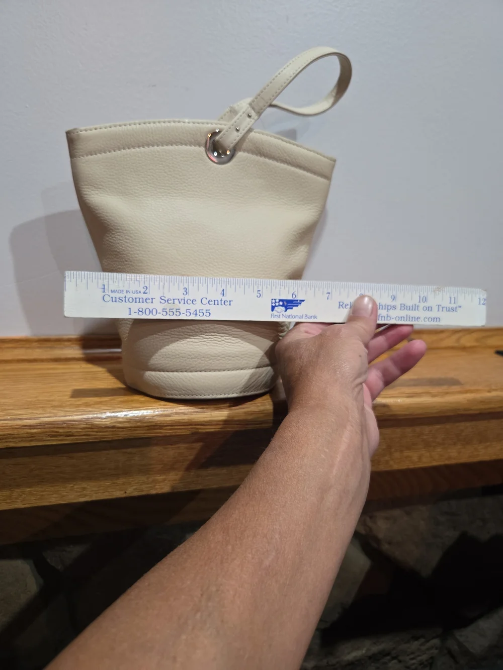 Wilsons Nude Pebble Bucket Purse New With Tag